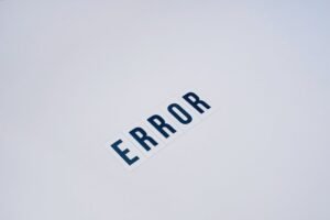 troubleshooting advice for errors